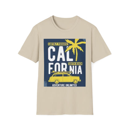 California Adventure Softstyle Tee, Unisex T-Shirt for Beach Lovers, Vacation Apparel, Summer Style, Travel Gift, Casual Wear