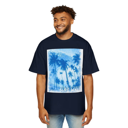 Surf Palm Tee — Blue Tropical Graphic T-Shirt