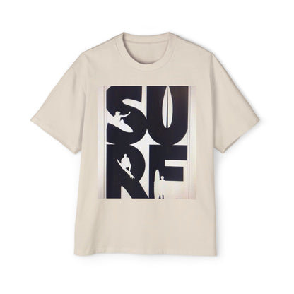 Surf Graphic Tee — Oversized Men's Surfboard Silhouette Shirt