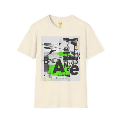 Retro Graphic Tee - Balance Art Design for Casual Style