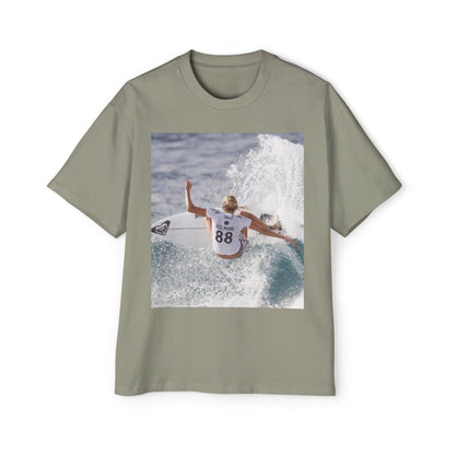 Surf Photo Oversized Tee — Wave Rider Graphic T-Shirt