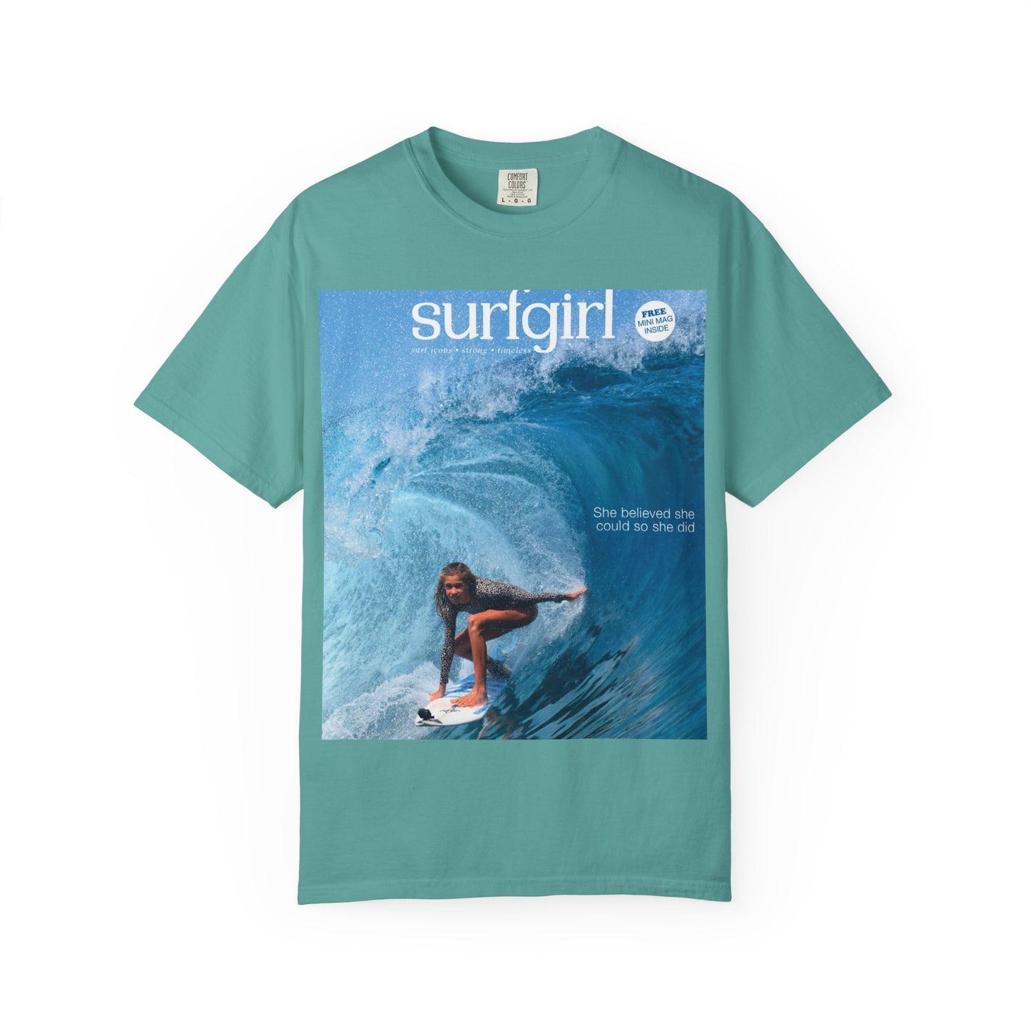 Surfgirl Wave Photo T-Shirt — Vintage Surf Magazine Graphic Tee