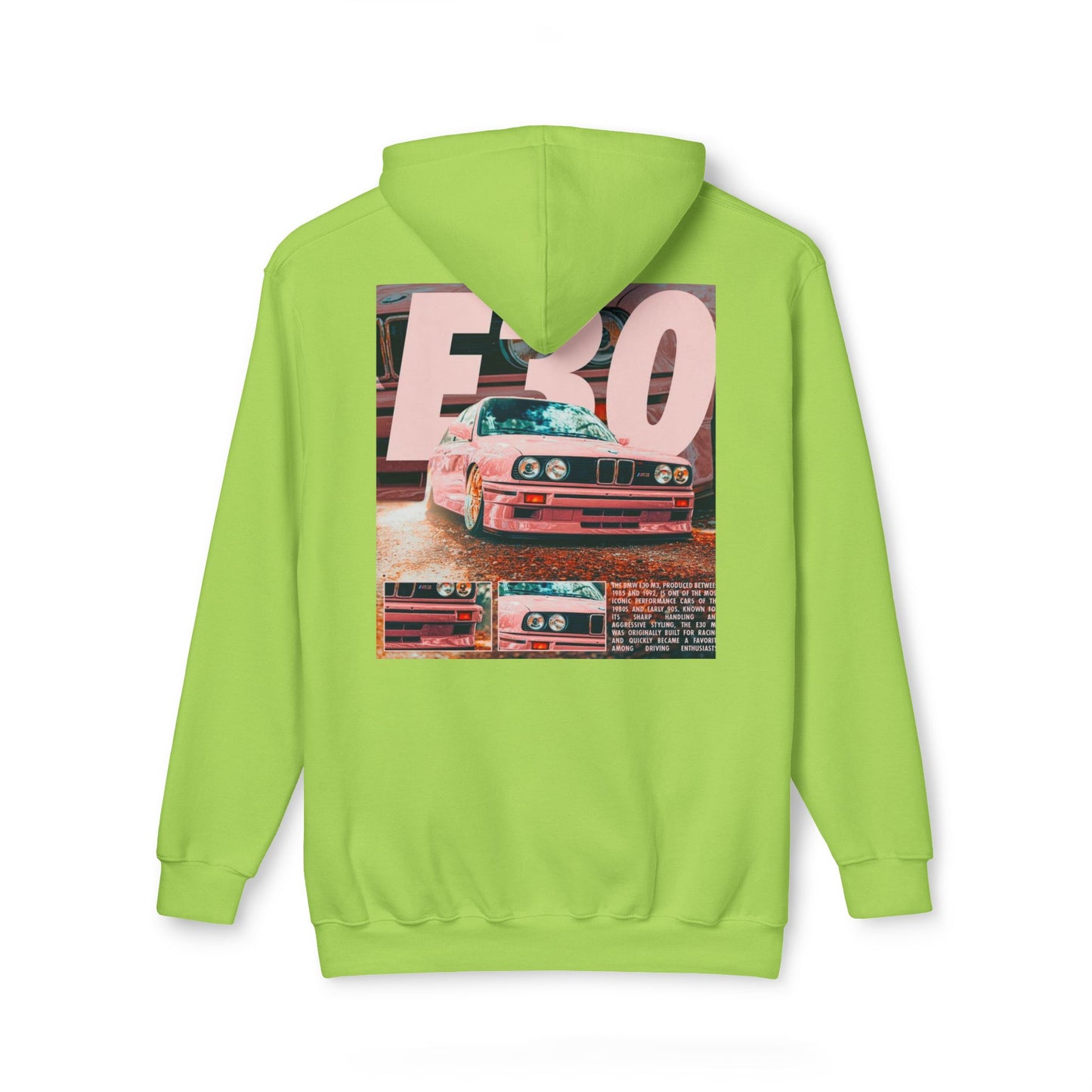 Vintage Car Graphic Unisex Hoodie - Retro BMW E30 Design