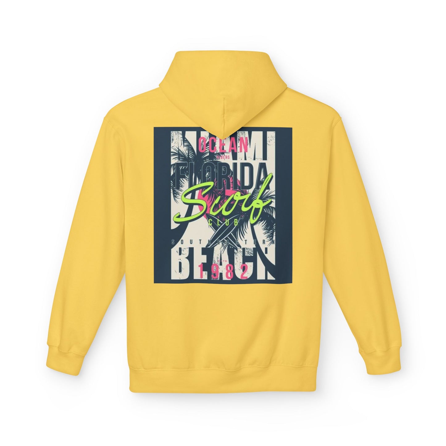 Retro Florida Beach Hoodie - Unisex Softstyle Fleece for Summer Vibes