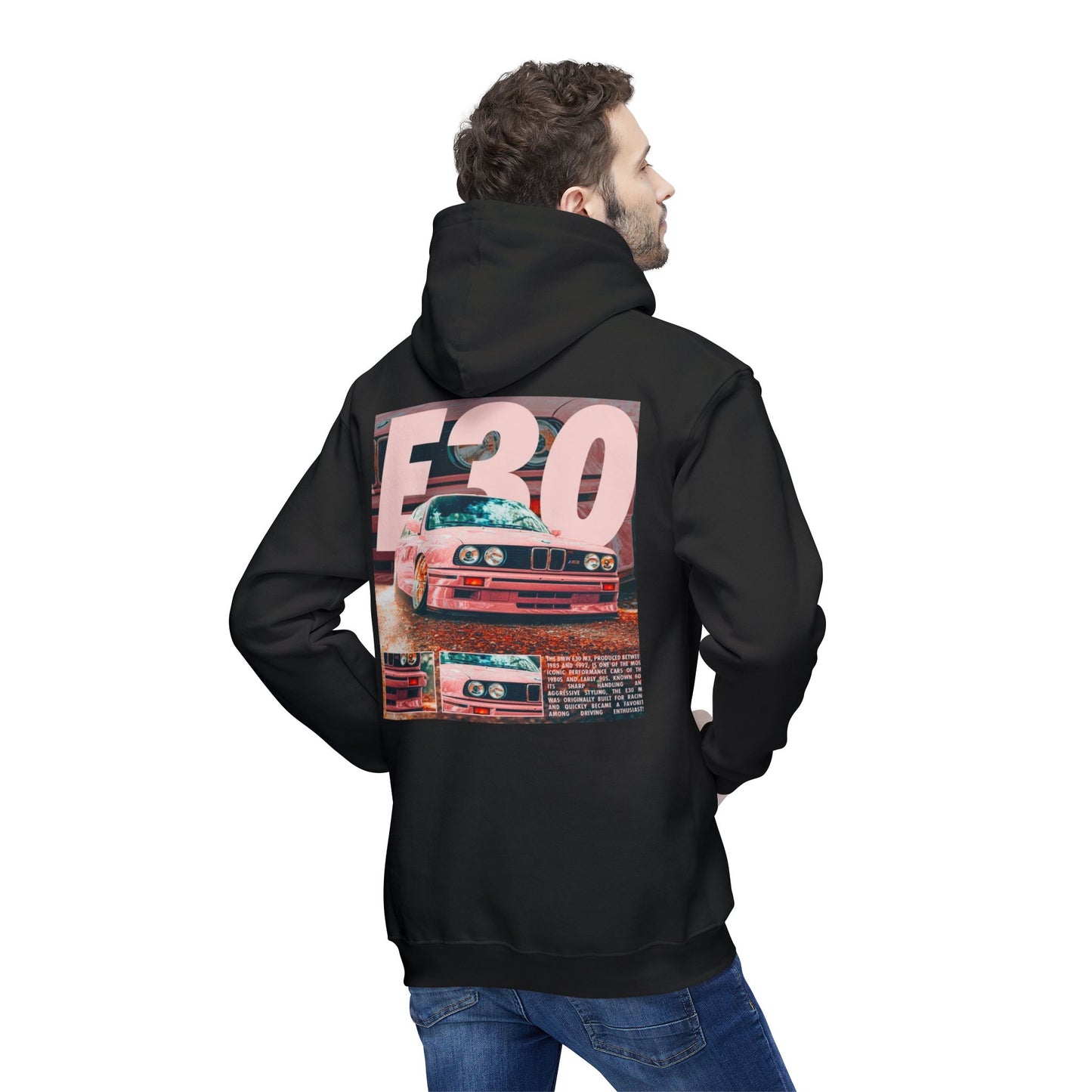 Vintage Car Graphic Unisex Hoodie - Retro BMW E30 Design