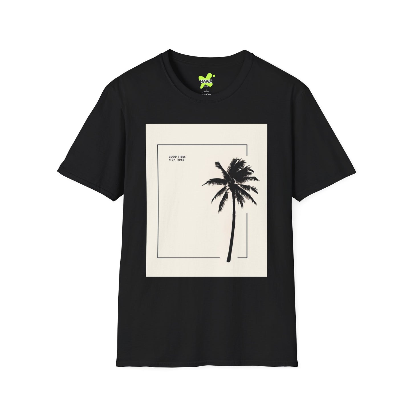 Unisex Softstyle T-Shirt - 'Good Vibes' Palm Tree Design for Casual Wear