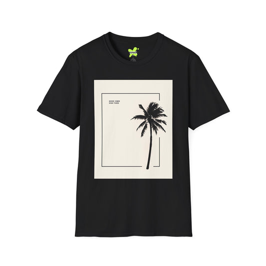 Unisex Softstyle T-Shirt - 'Good Vibes' Palm Tree Design for Casual Wear