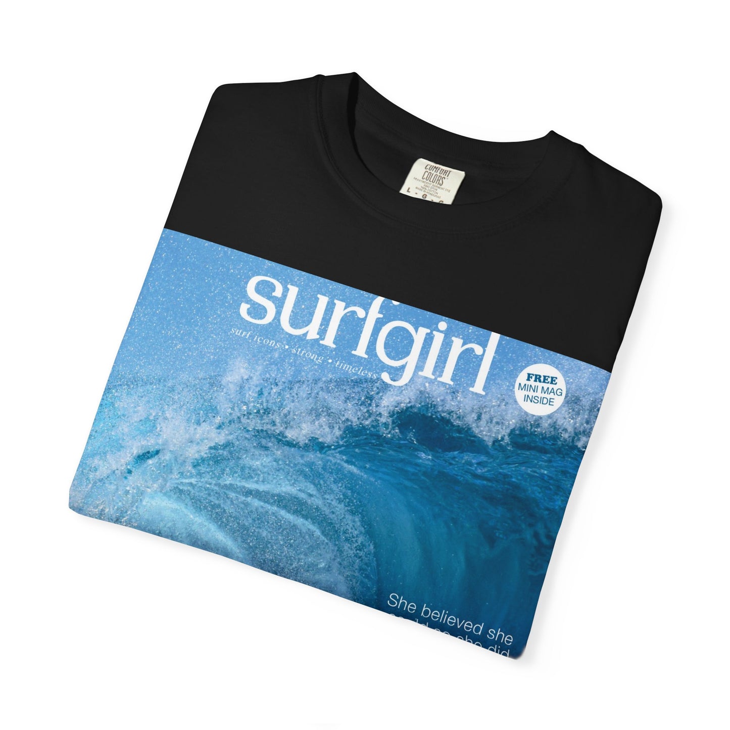 Surfgirl Wave Photo T-Shirt — Vintage Surf Magazine Graphic Tee