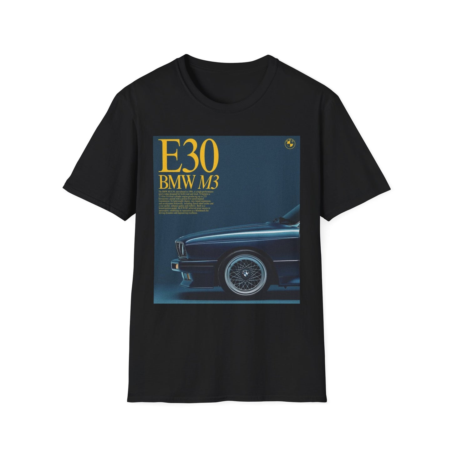 BMW E30 M3 Graphic Tee, Unisex Car Lover Shirt, Automotive Gift, Vintage T-Shirt, Car Enthusiast Apparel, Perfect for Birthdays