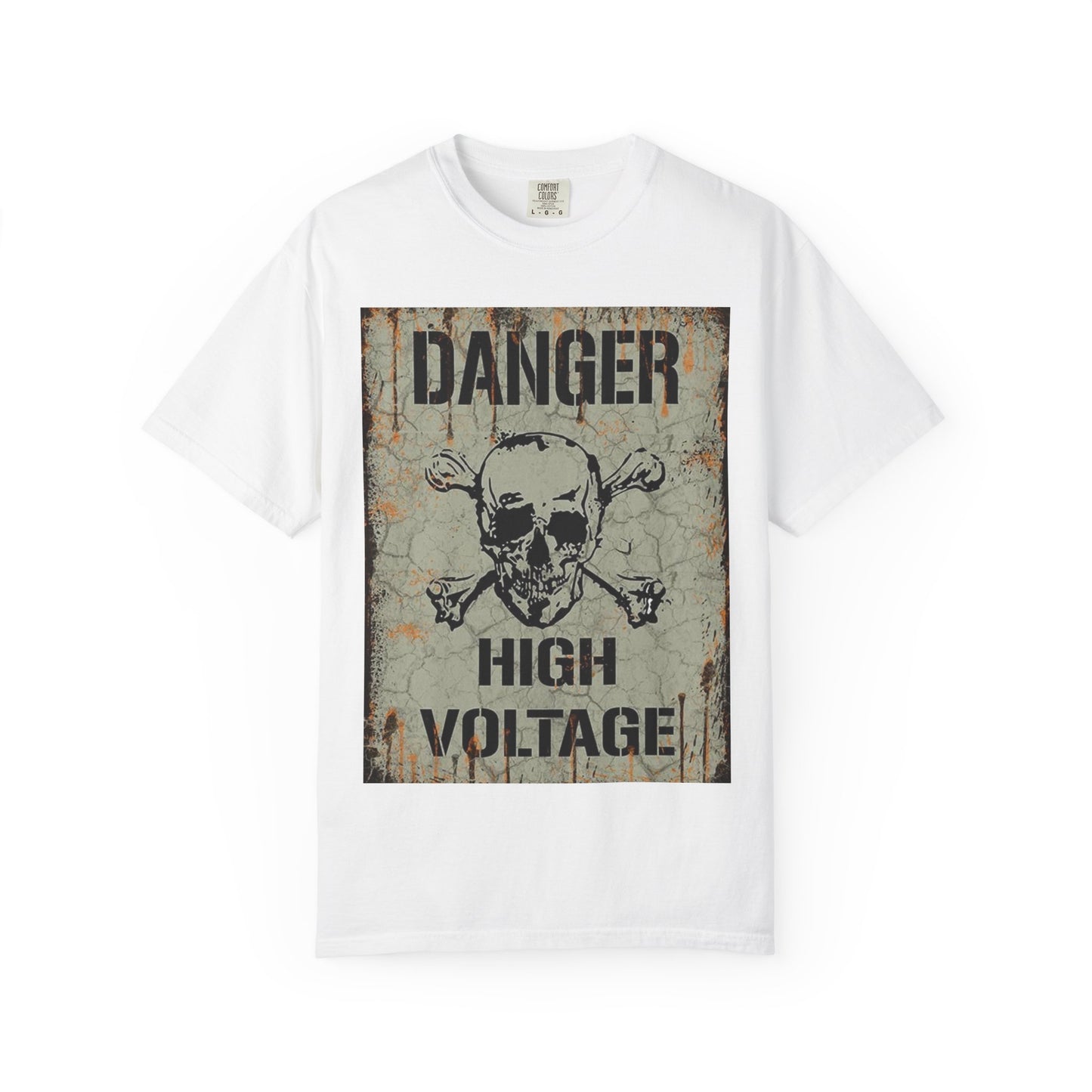 High Voltage Skull T-Shirt – Unisex Garment-Dyed Tee