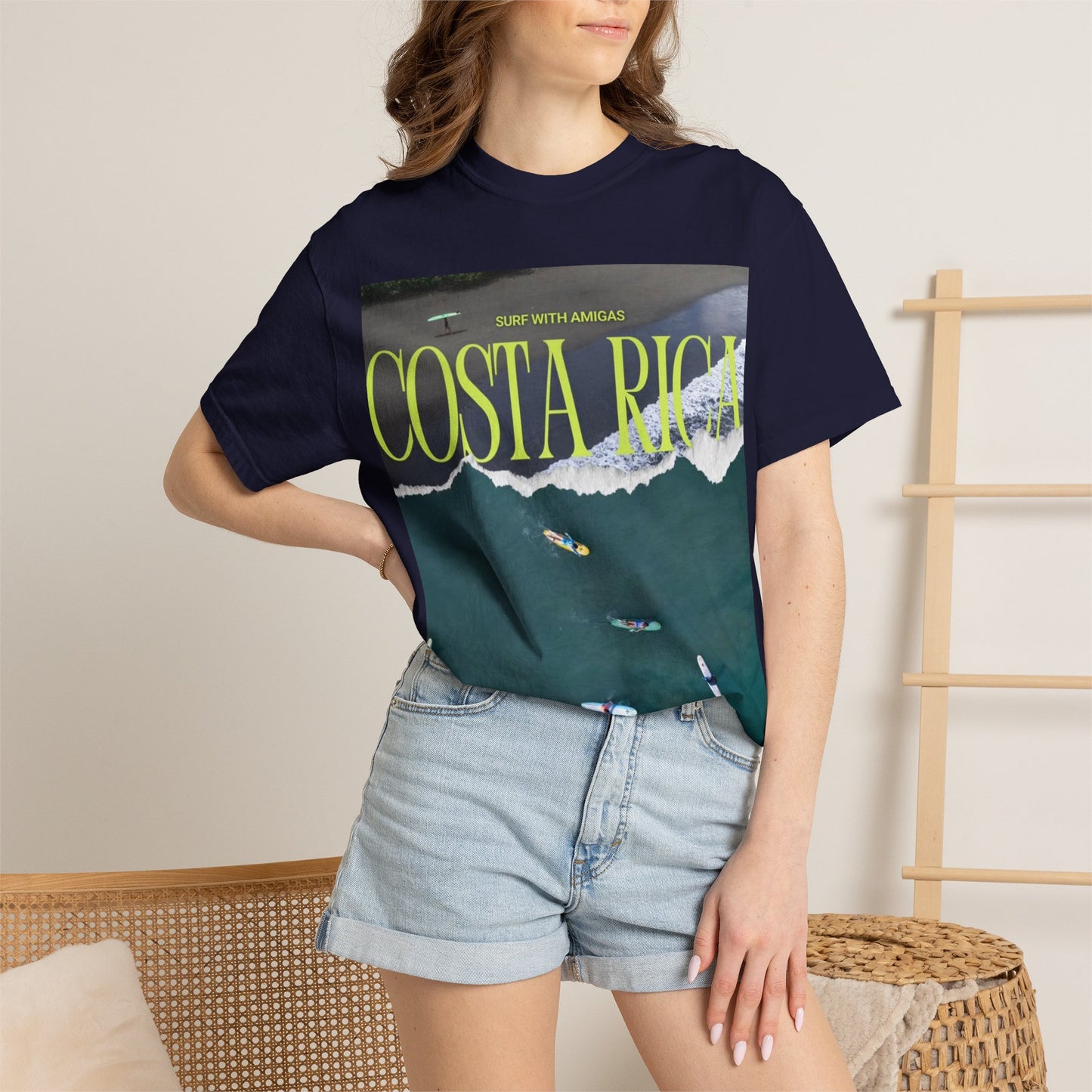 Costa Rica Surf T-Shirt — Aerial Wave & Surfers Graphic Tee