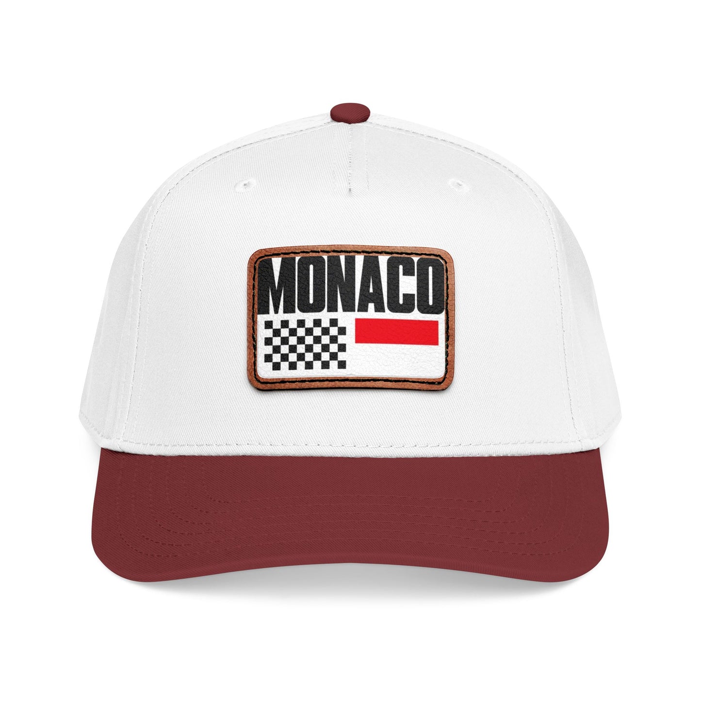 Monaco Leather Patch Baseball Cap – Vintage Racing Flag Hat