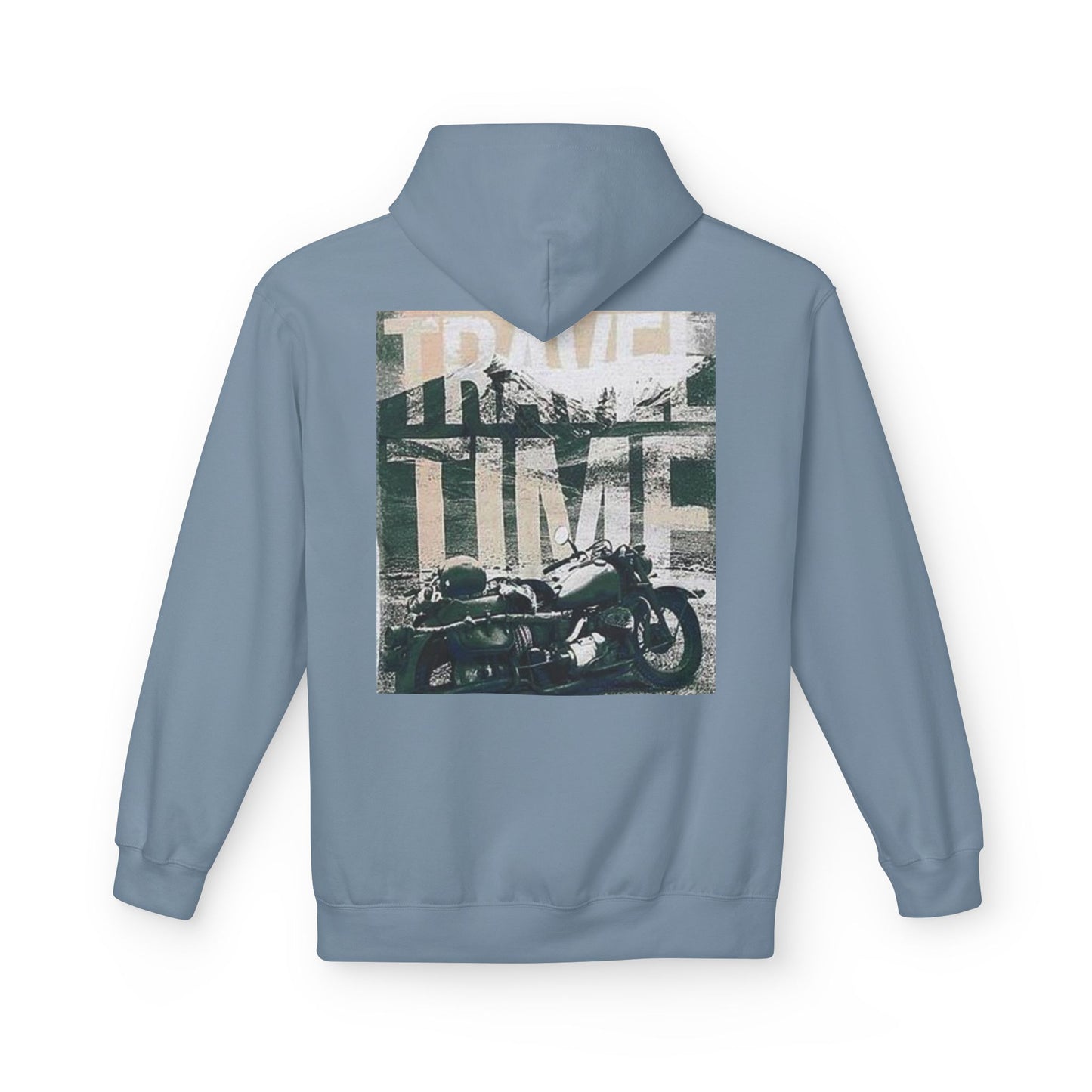 Travel Time Motorcycle Hoodie — Vintage Road Trip Graphic Hoodie
