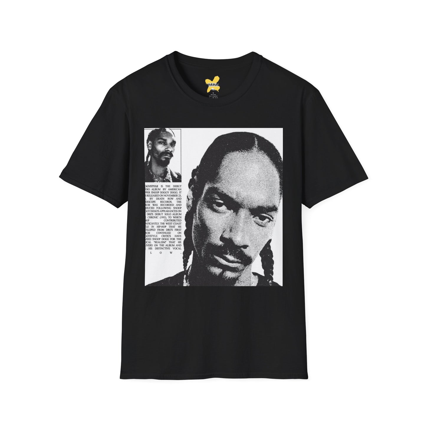 Retro Hip-Hop Unisex Softstyle T-Shirt with Snoop Dogg Design