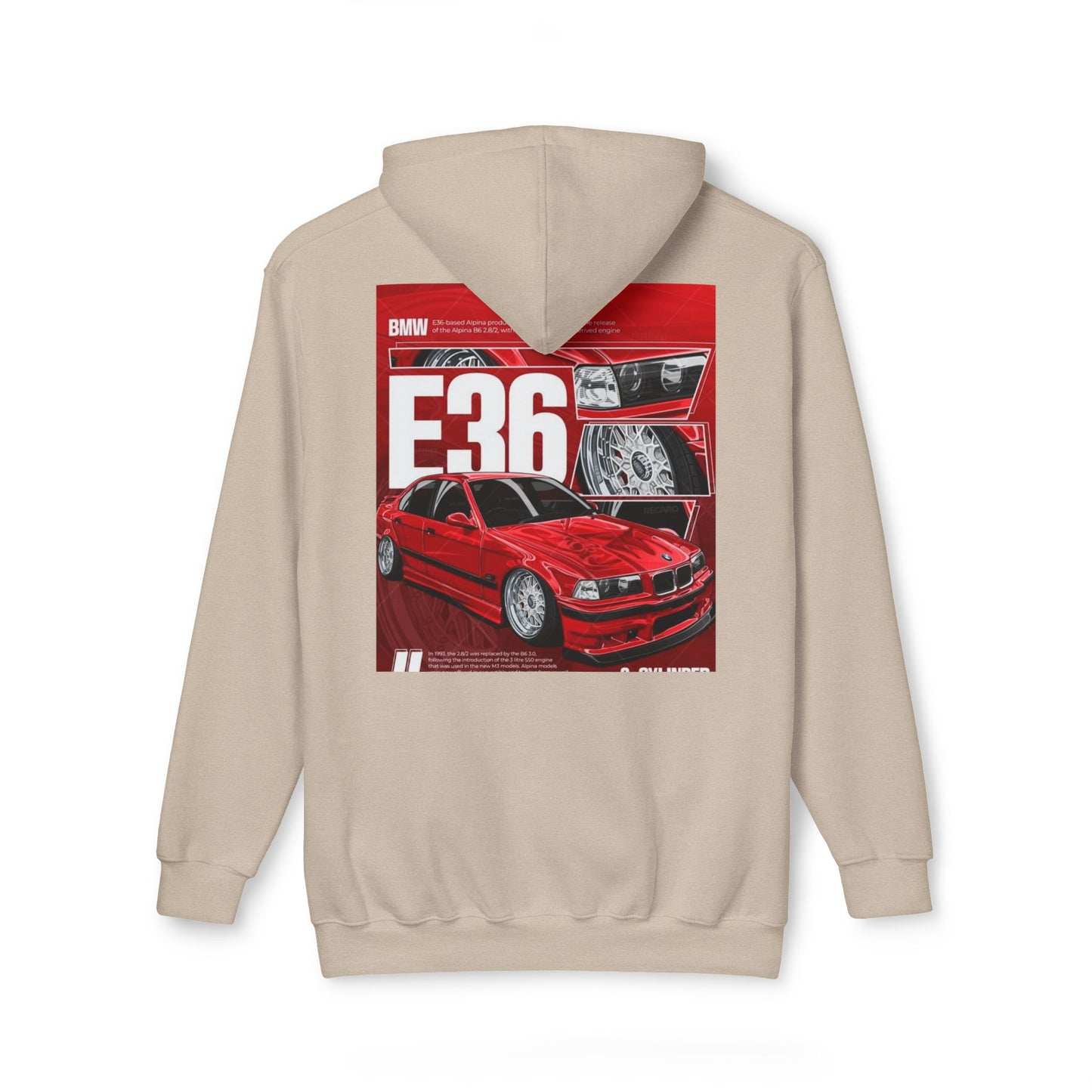 BMW E36 Unisex Hoodie, Car Lovers Gift, Automotive Sweatshirt, Made in USA Apparel, Cool Streetwear Design, Perfect for Car Shows
