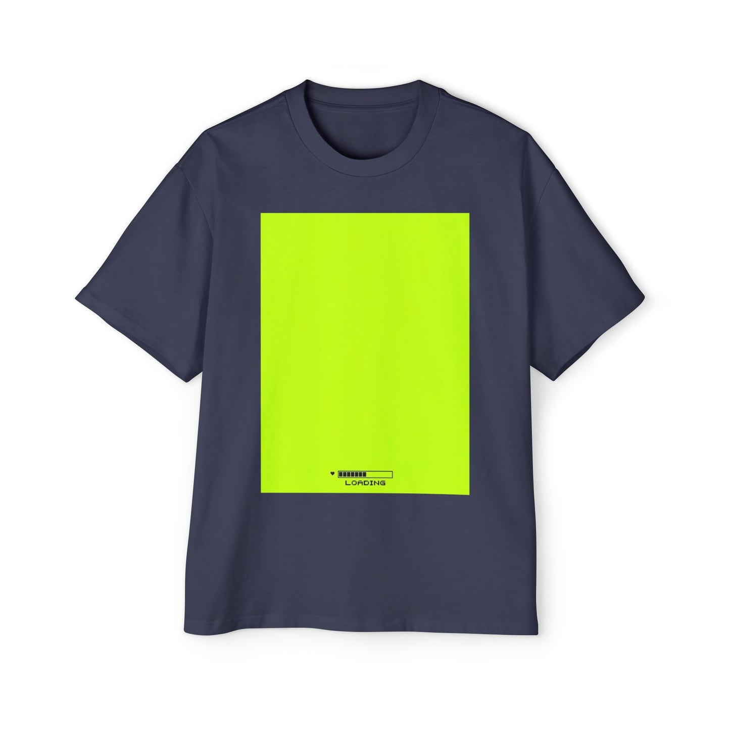 Oversized Tee — Neon Green Minimal Graphic "SUMMER LOVEDAY"