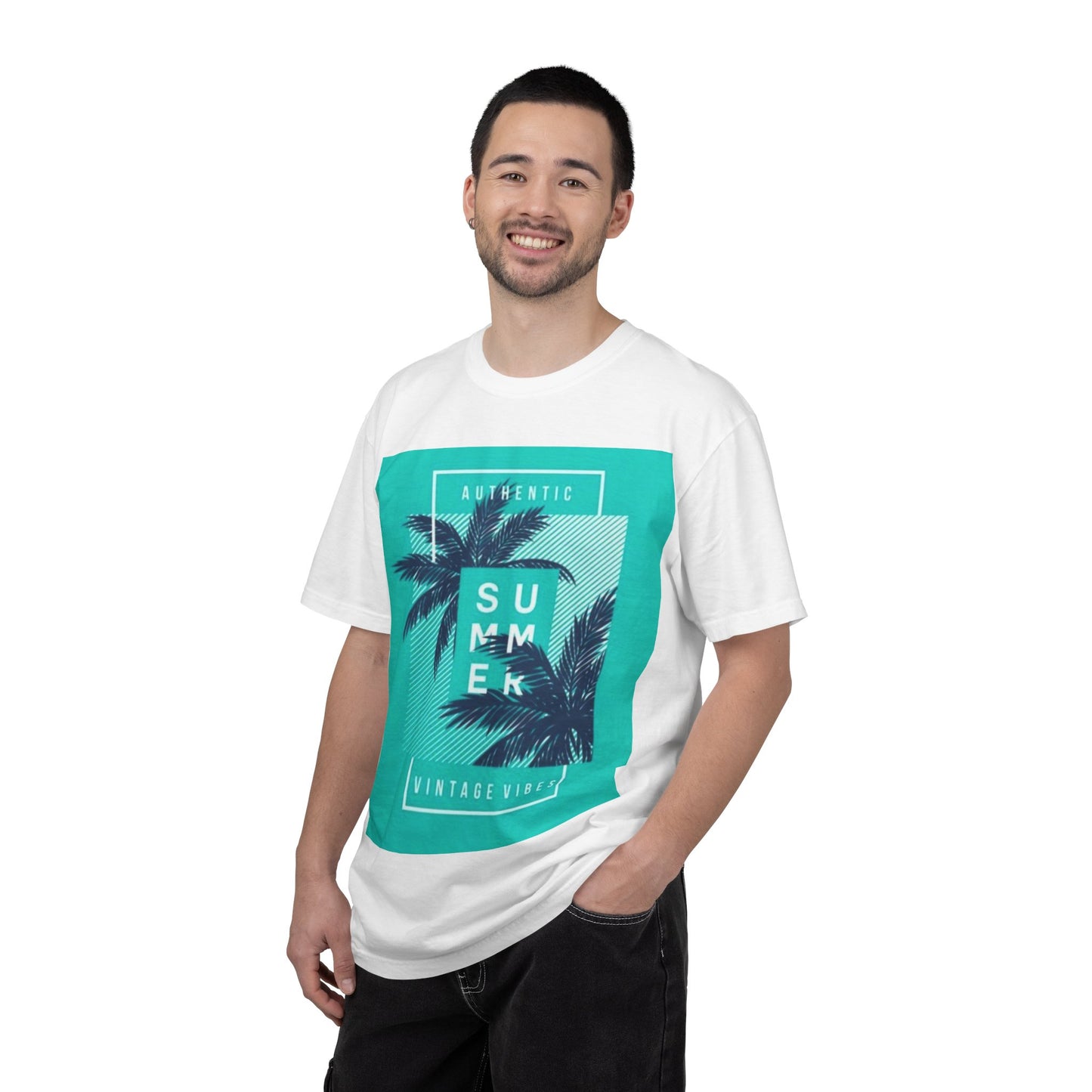 Summer Vintage Vibes T-Shirt — Palm Tree Graphic Tee