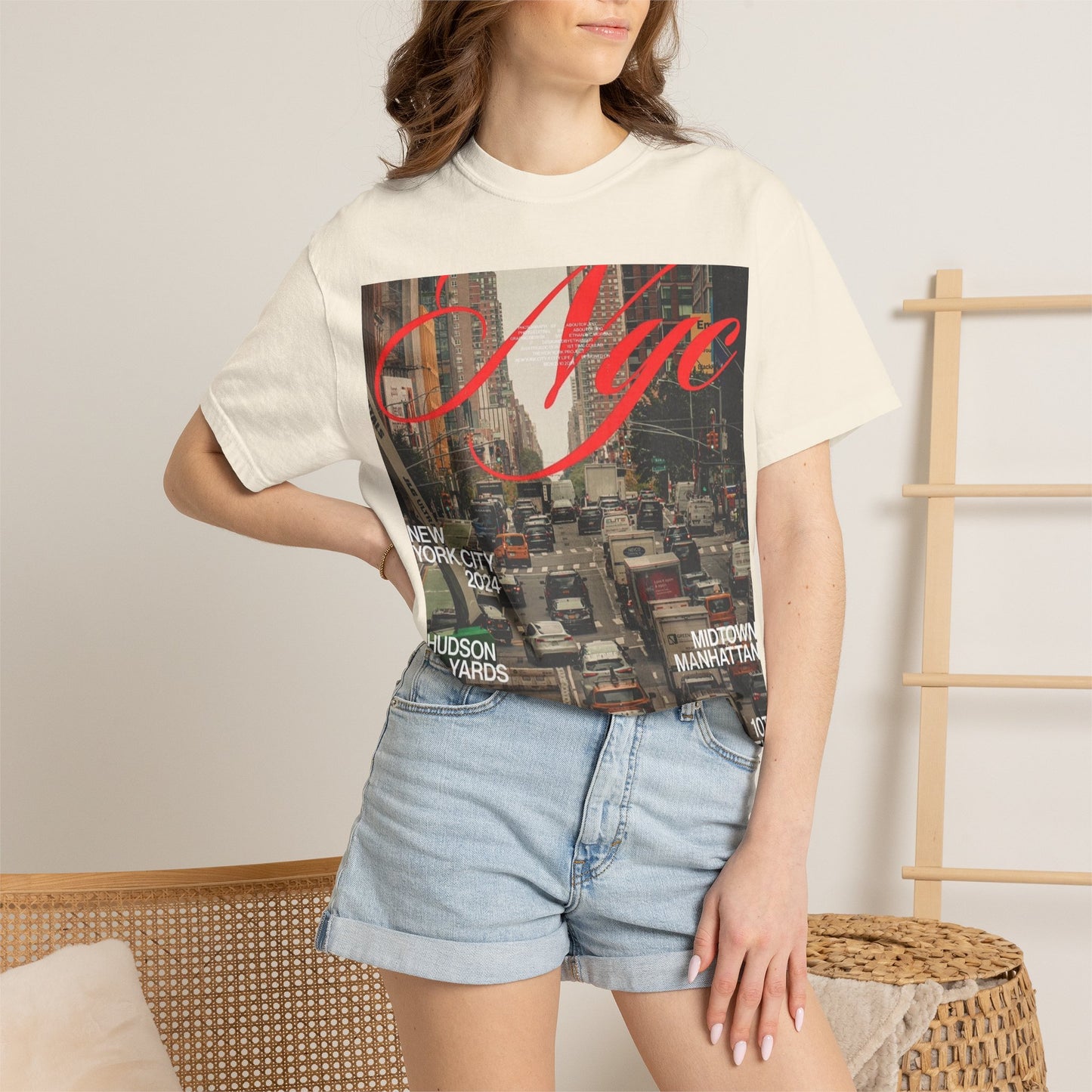 NYC Traffic Photo Tee — Midtown Manhattan Hudson Yards Graphic T-Shirt