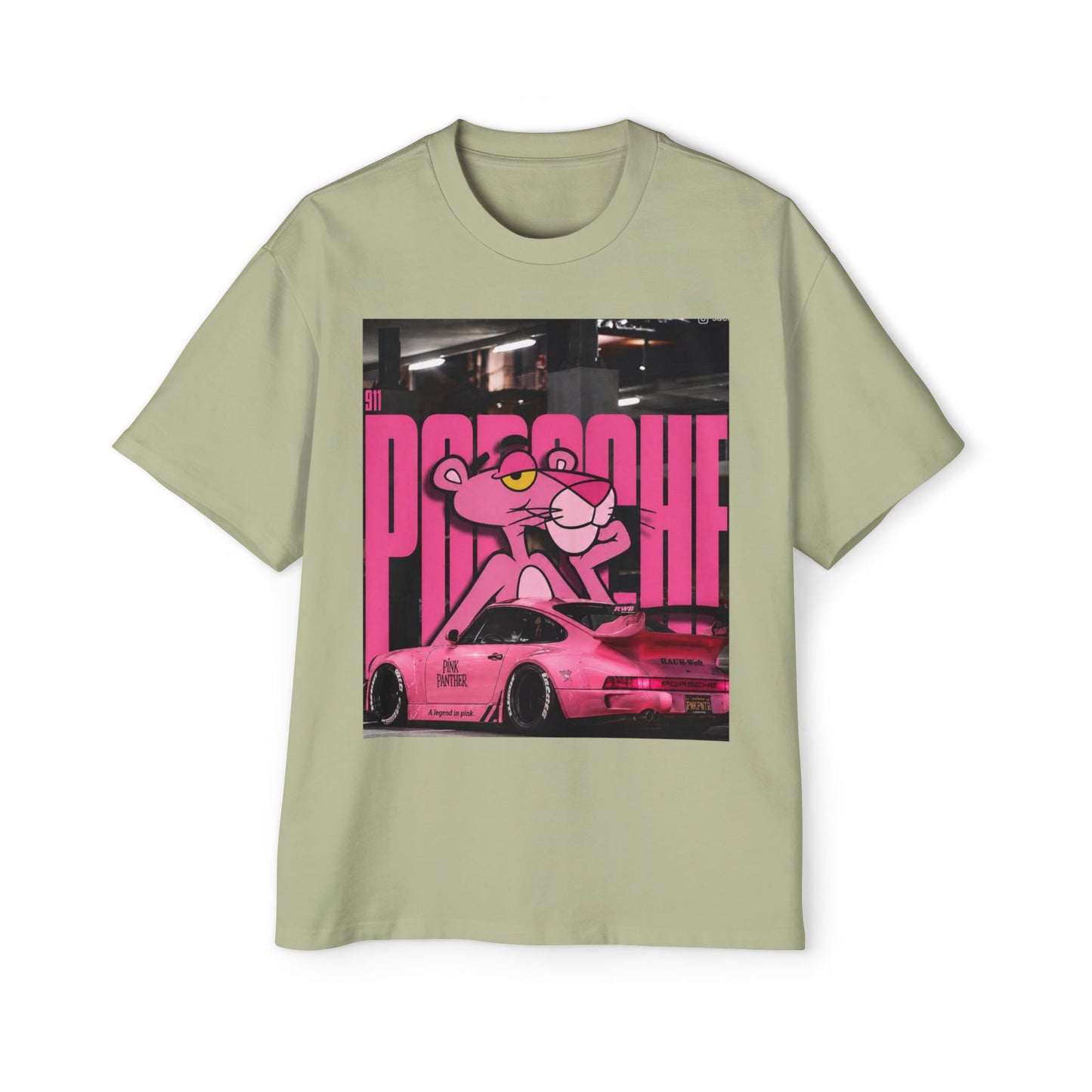 Pink Panther Streetwear Tee — Retro Racing Graphic Shirt