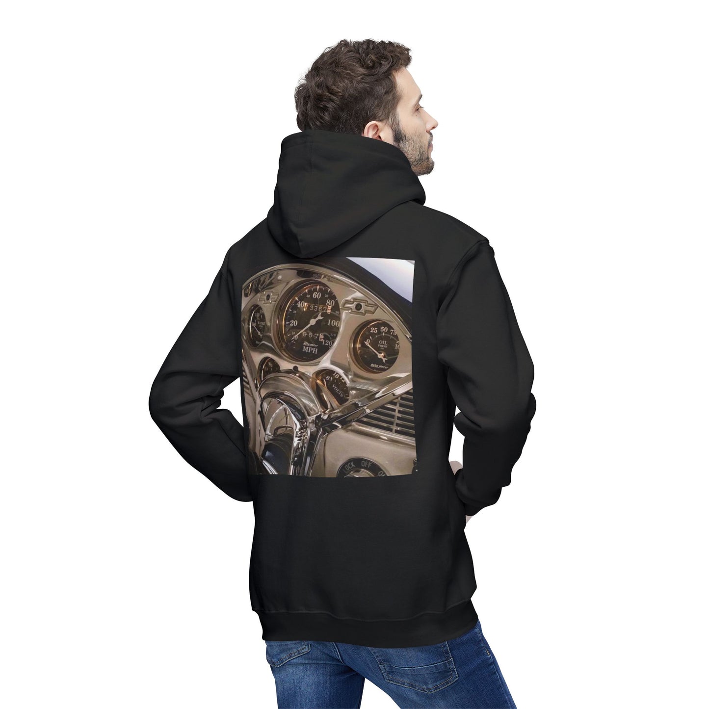 Vintage Car Dashboard Unisex Hooded Sweatshirt