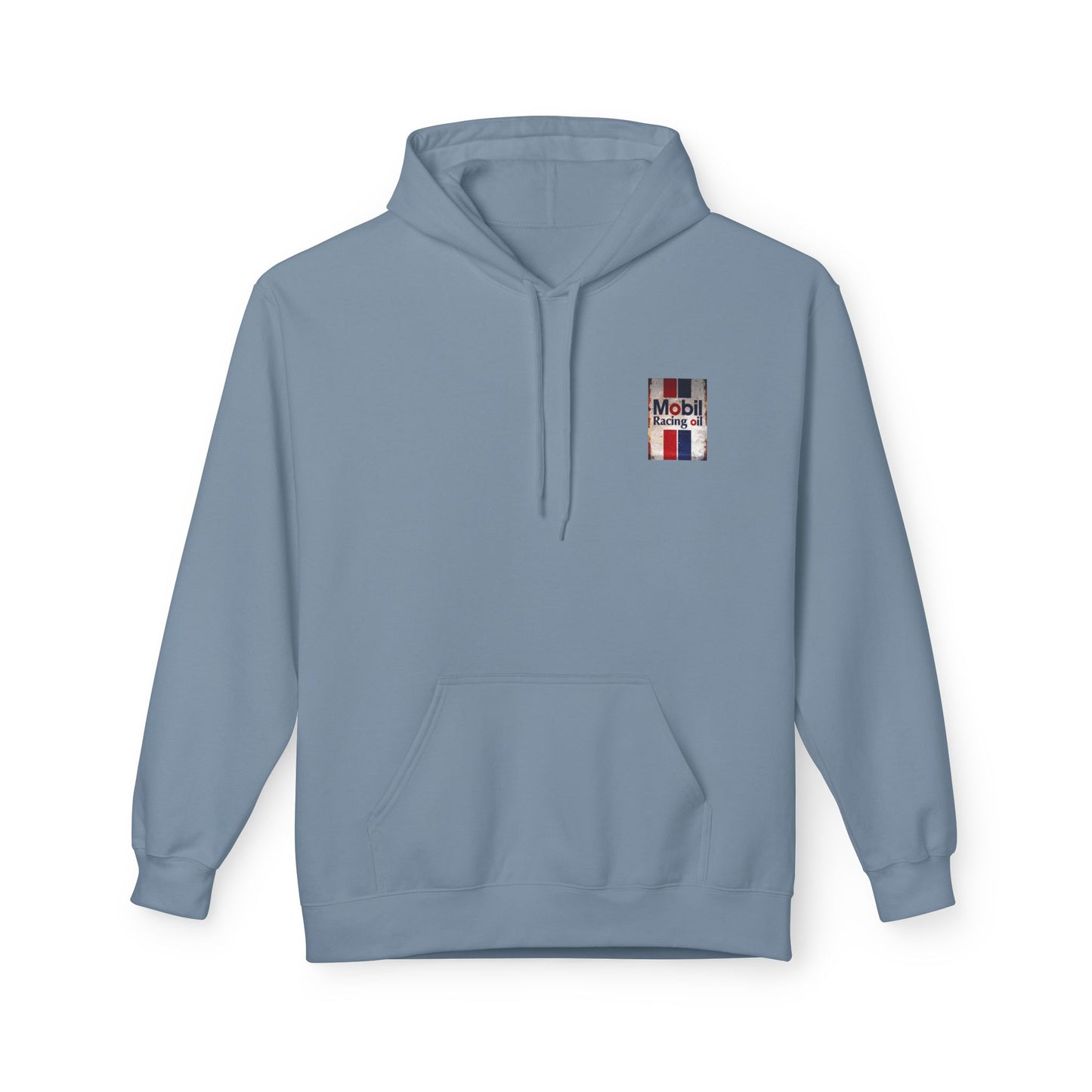 Retro Mobil Racing Oil Fleece Hoodie for Motorsport Enthusiasts