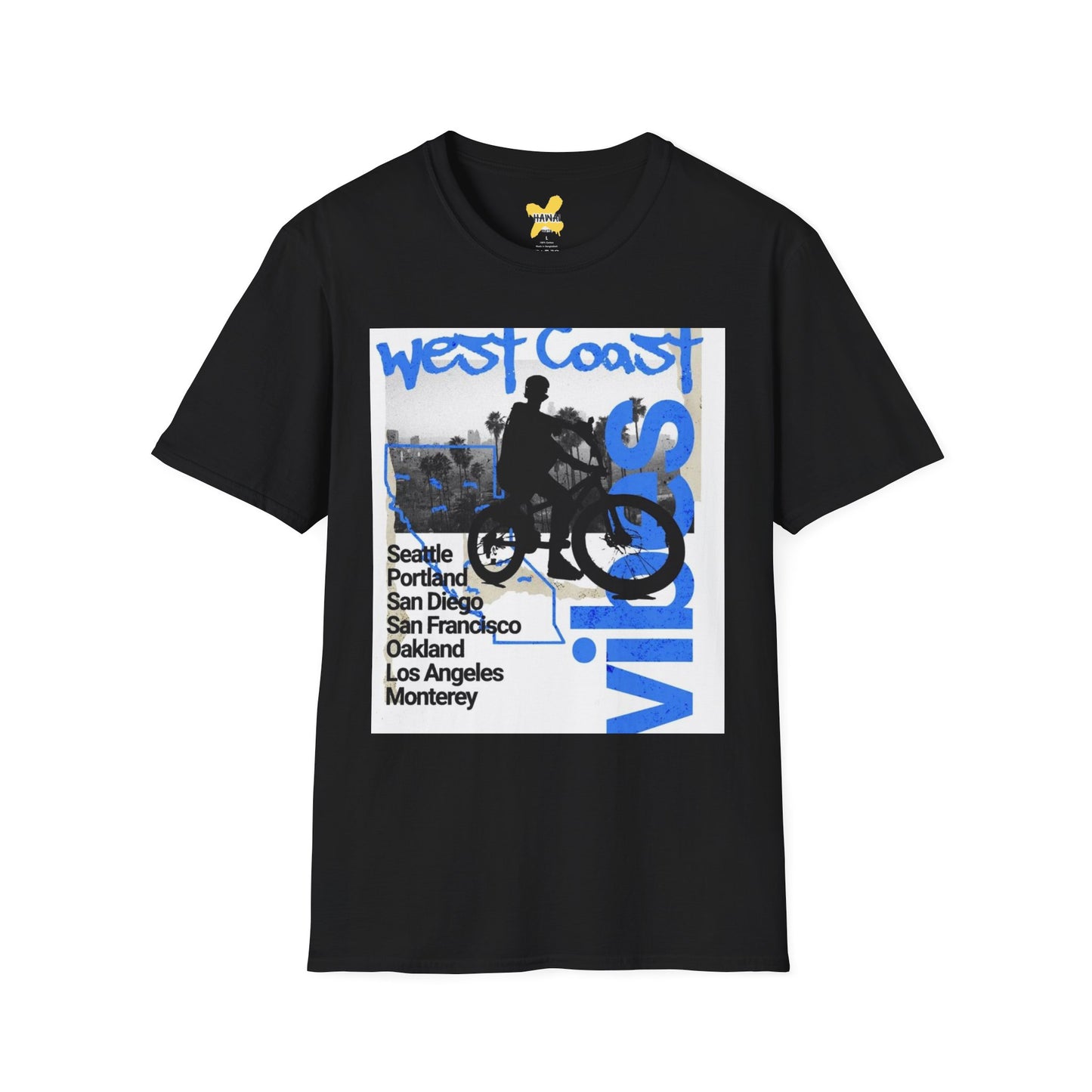 Vintage West Coast Graphic T-Shirt, Casual Tee, Summer Top, Gift for Travelers, Coastal Vibes Wear, Beach Day Shirt