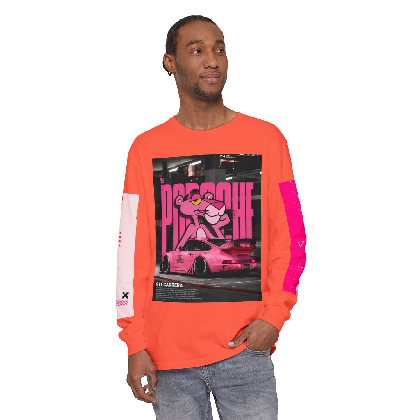 Pink Panther Porsche Long Sleeve T-Shirt
