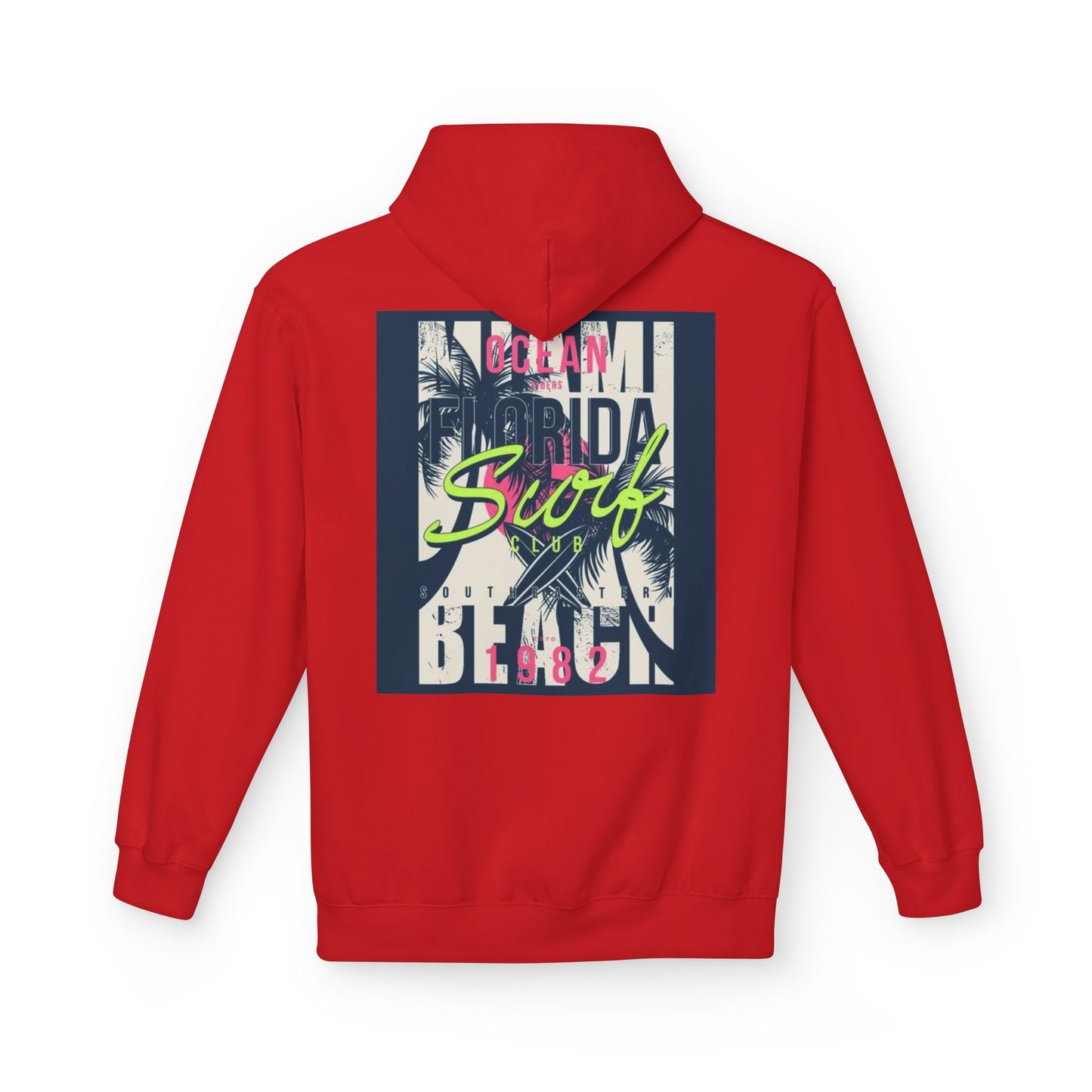 Retro Florida Beach Hoodie - Unisex Softstyle Fleece for Summer Vibes