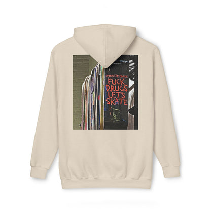 Unisex Hooded Sweatshirt - "F*** Drugs, Let's Skate" Graphic
