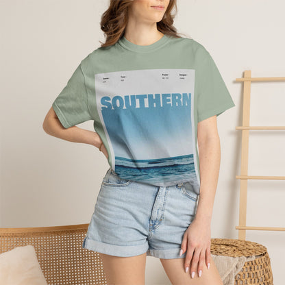 Southern Beach Photo T-Shirt — Ocean Waves Graphic Tee