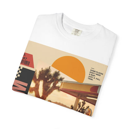 Freedom Road T-Shirt — Retro Desert Sunset Vintage Car Graphic