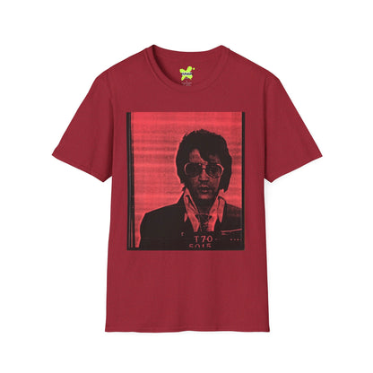 Retro Elvis Unisex Softstyle T-Shirt - Vintage Music Vibe