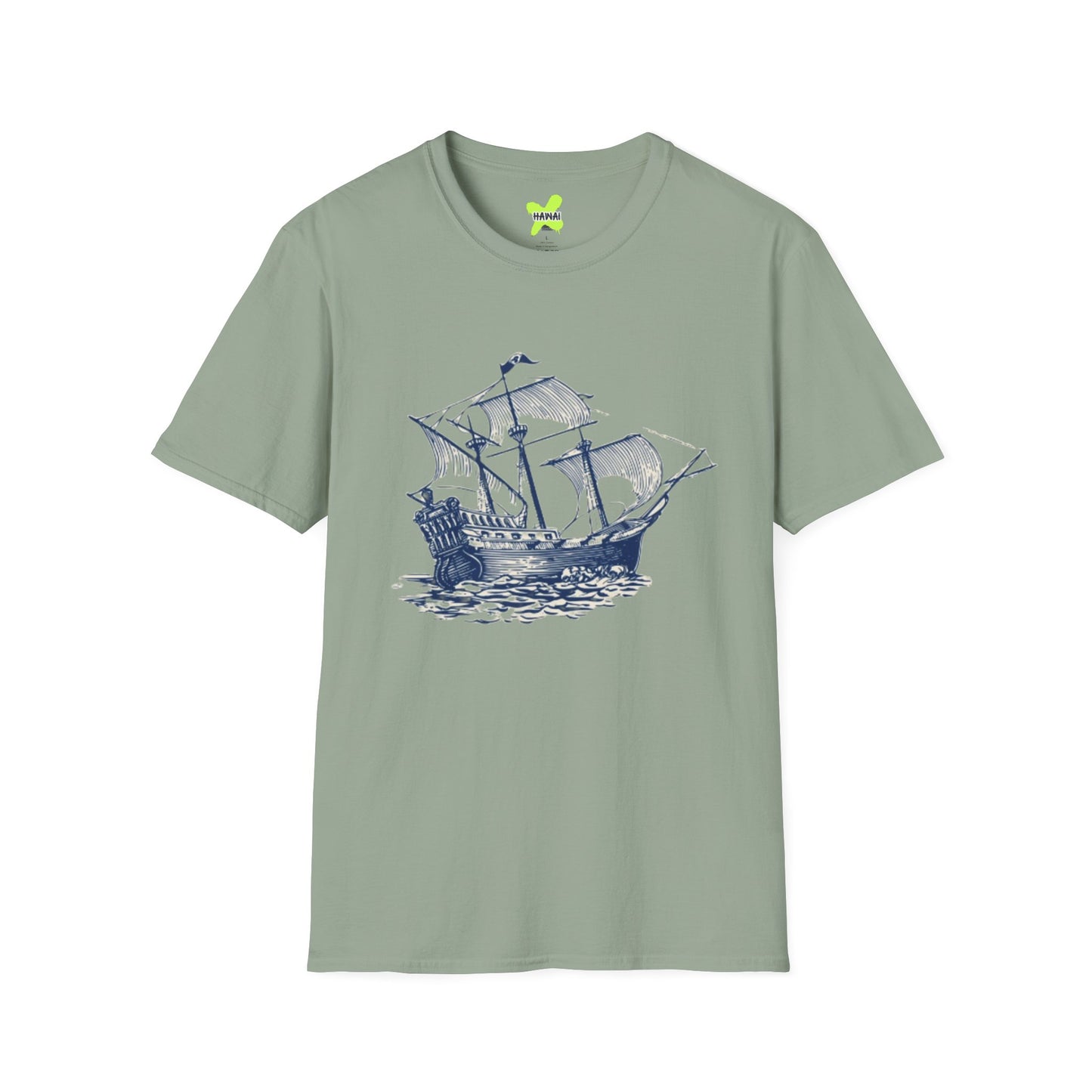 Nautical Adventure Unisex Softstyle T-Shirt - Pirate Ship Design