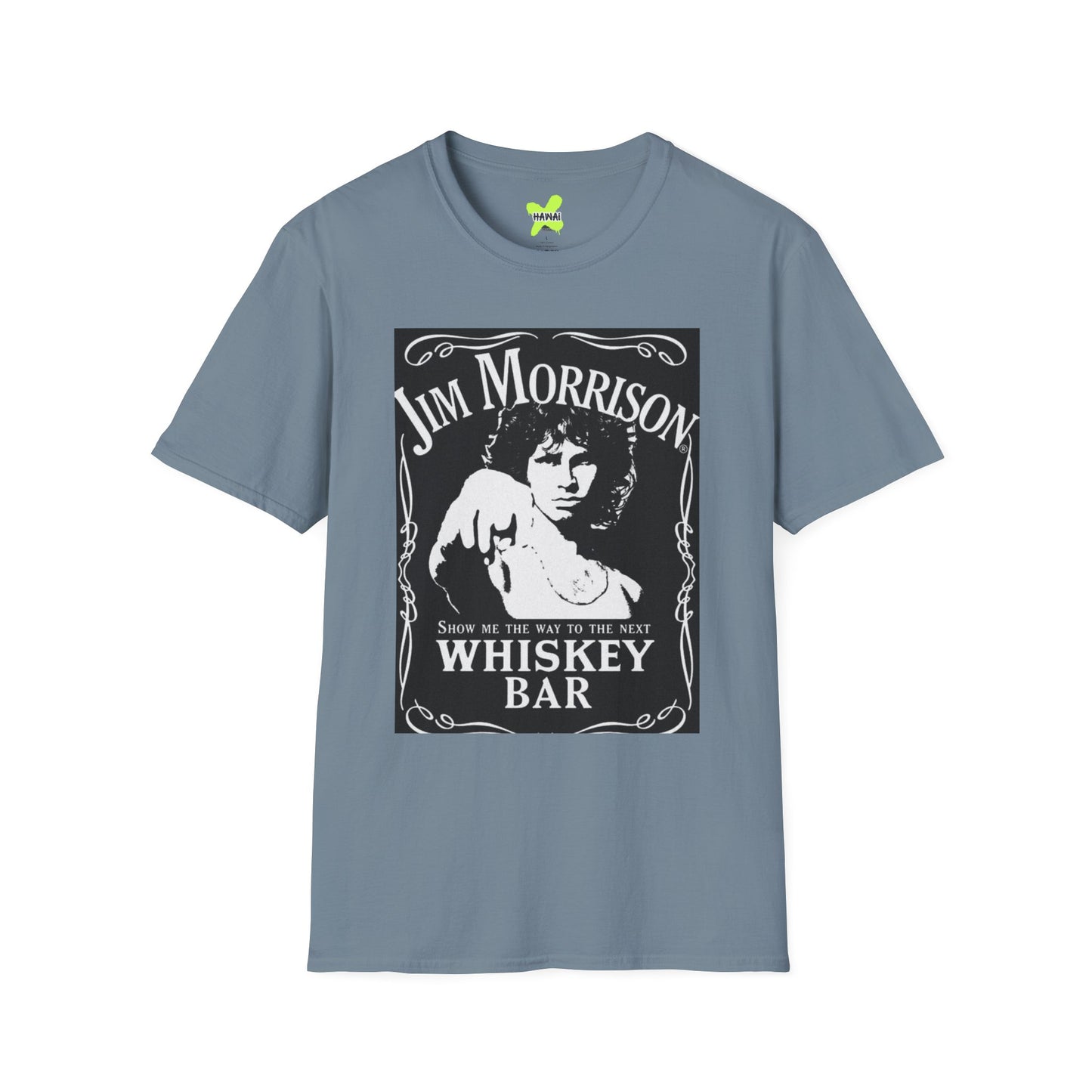 Jim Morrison Whiskey Bar Unisex Softstyle T-Shirt - Vintage Rock Apparel