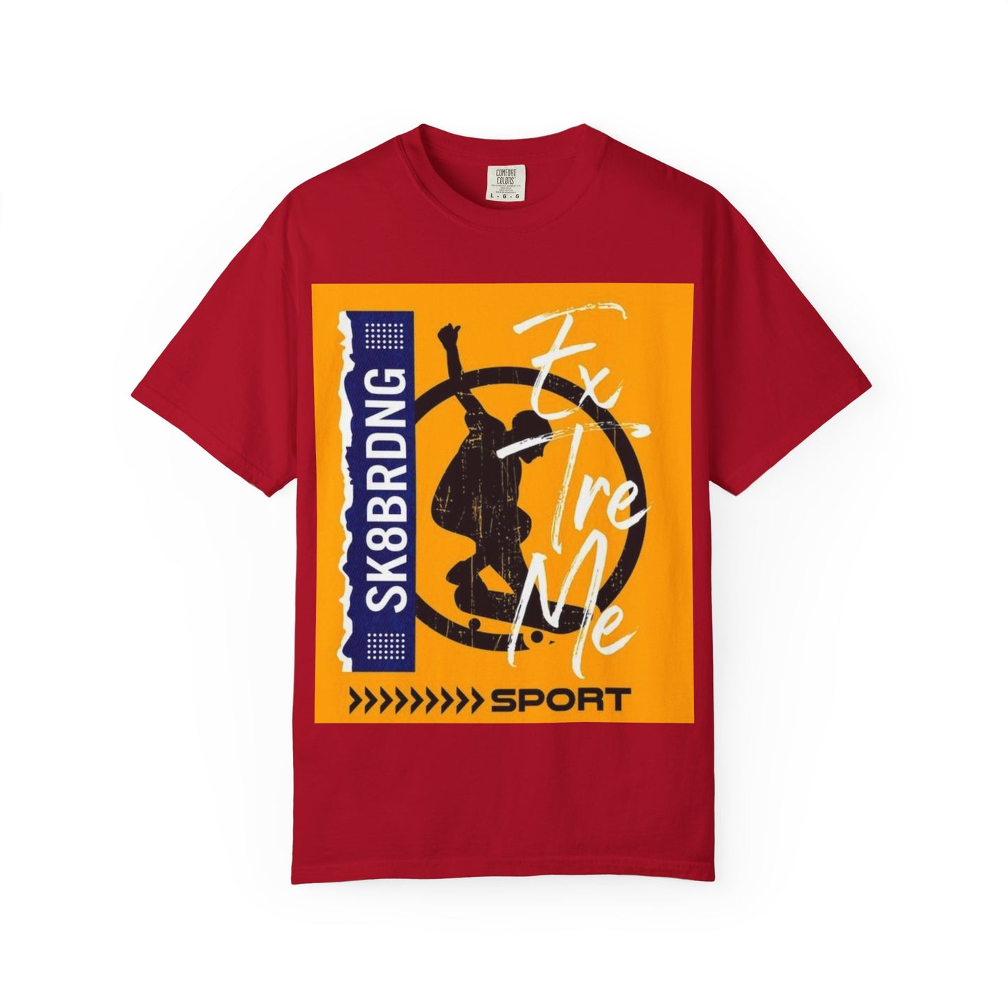Sporty Graphic Tee for Skaters, Unisex Garment-Dyed T-shirt, Skateboarding Apparel, Casual Wear, Gift for Sport Lovers, Urban Fashion