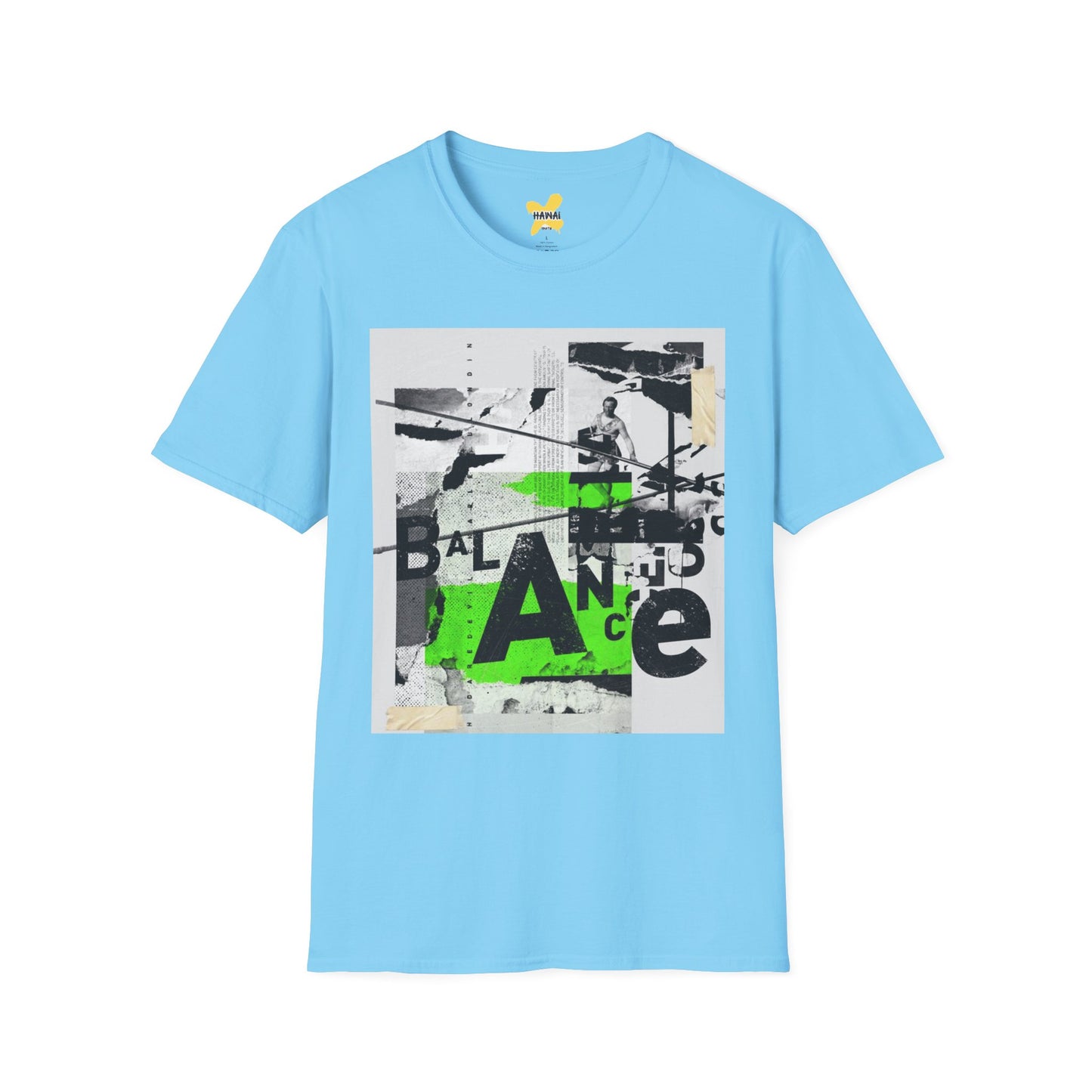 Retro Graphic Tee - Balance Art Design for Casual Style