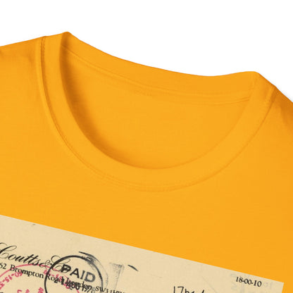 Vintage Document Unisex Softstyle T-Shirt - Paid Graphic Tee