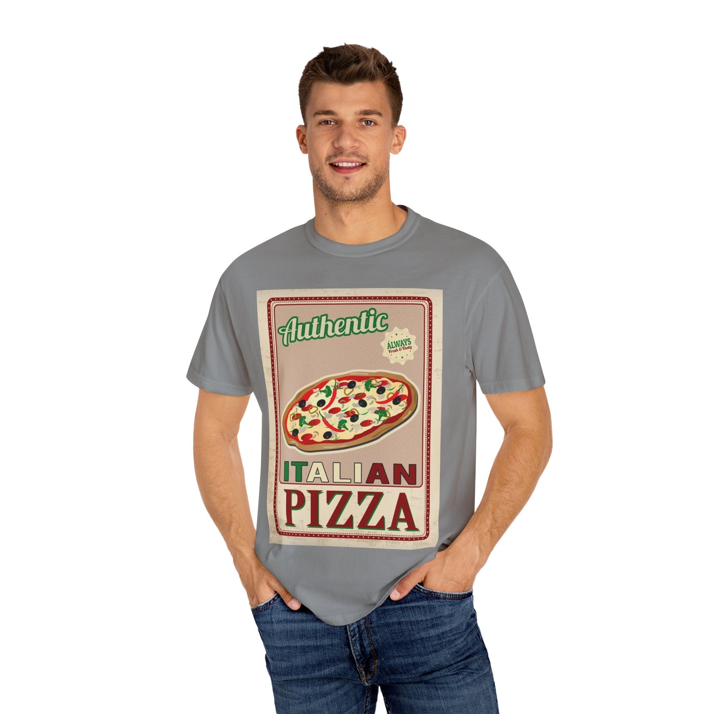 Authentic Italian Pizza Unisex Garment-Dyed T-Shirt