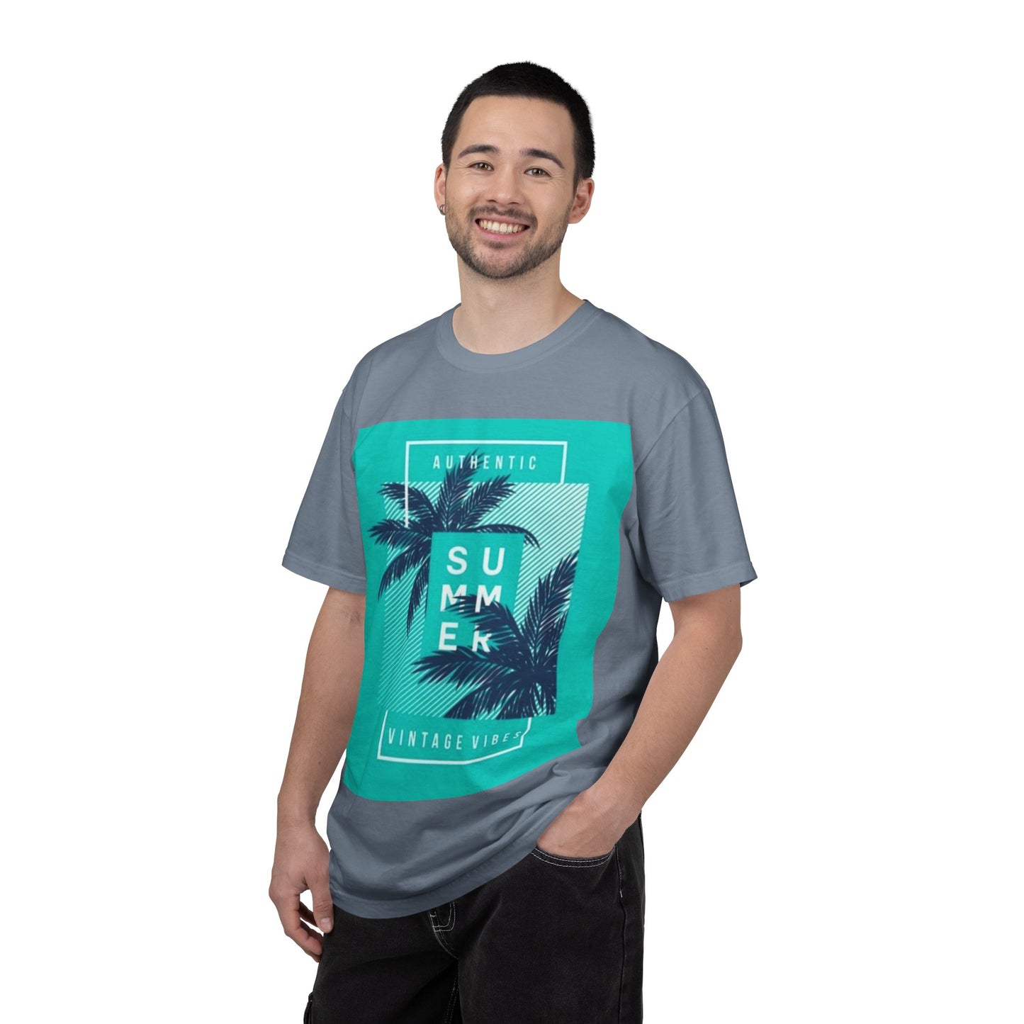 Summer Vintage Vibes T-Shirt — Palm Tree Graphic Tee