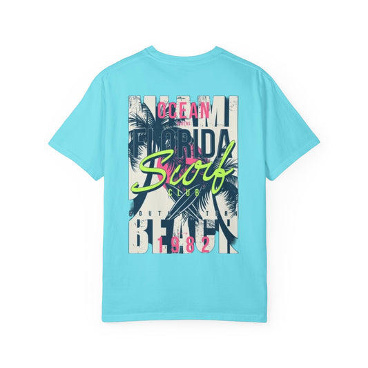Ocean Florida Surf Club T-Shirt - Unisex Garment-Dyed Tee for Beach Lovers