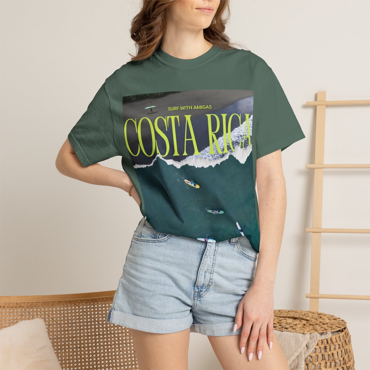 Costa Rica Surf T-Shirt — Aerial Wave & Surfers Graphic Tee