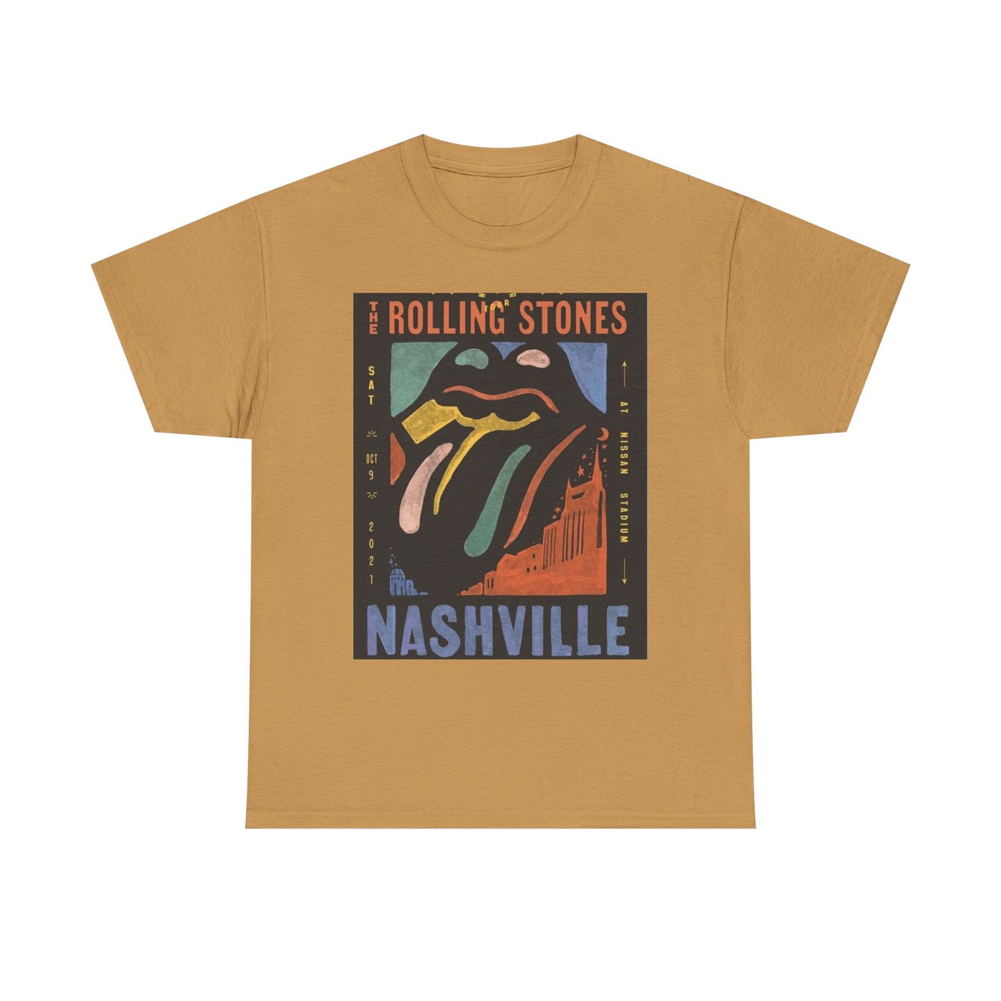 Retro Rolling Stones Nashville Tee, Vintage Band Shirt, Unisex Cotton T-Shirt, Music Lover Gift, Concert Attire, Festival Wear