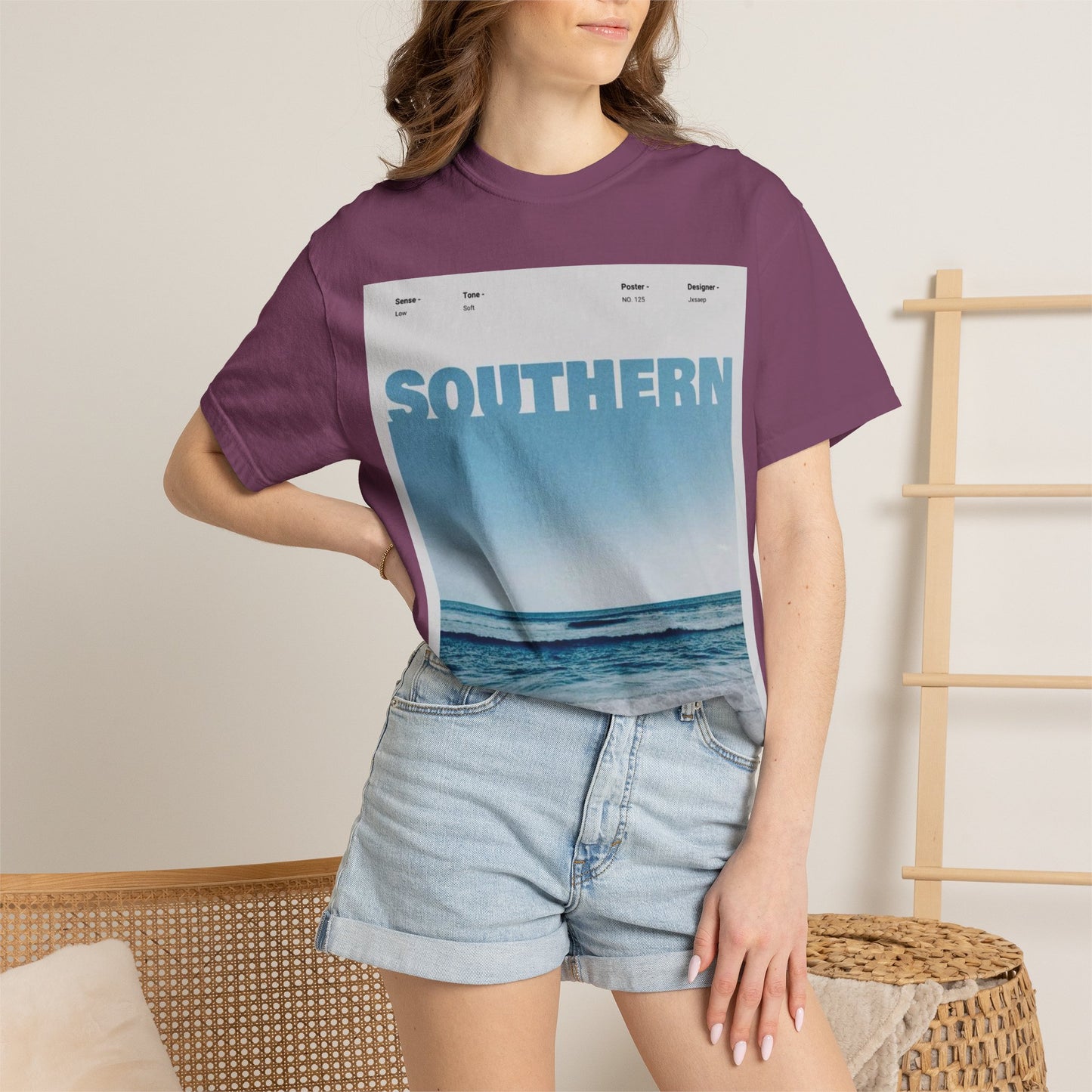 Southern Beach Photo T-Shirt — Ocean Waves Graphic Tee
