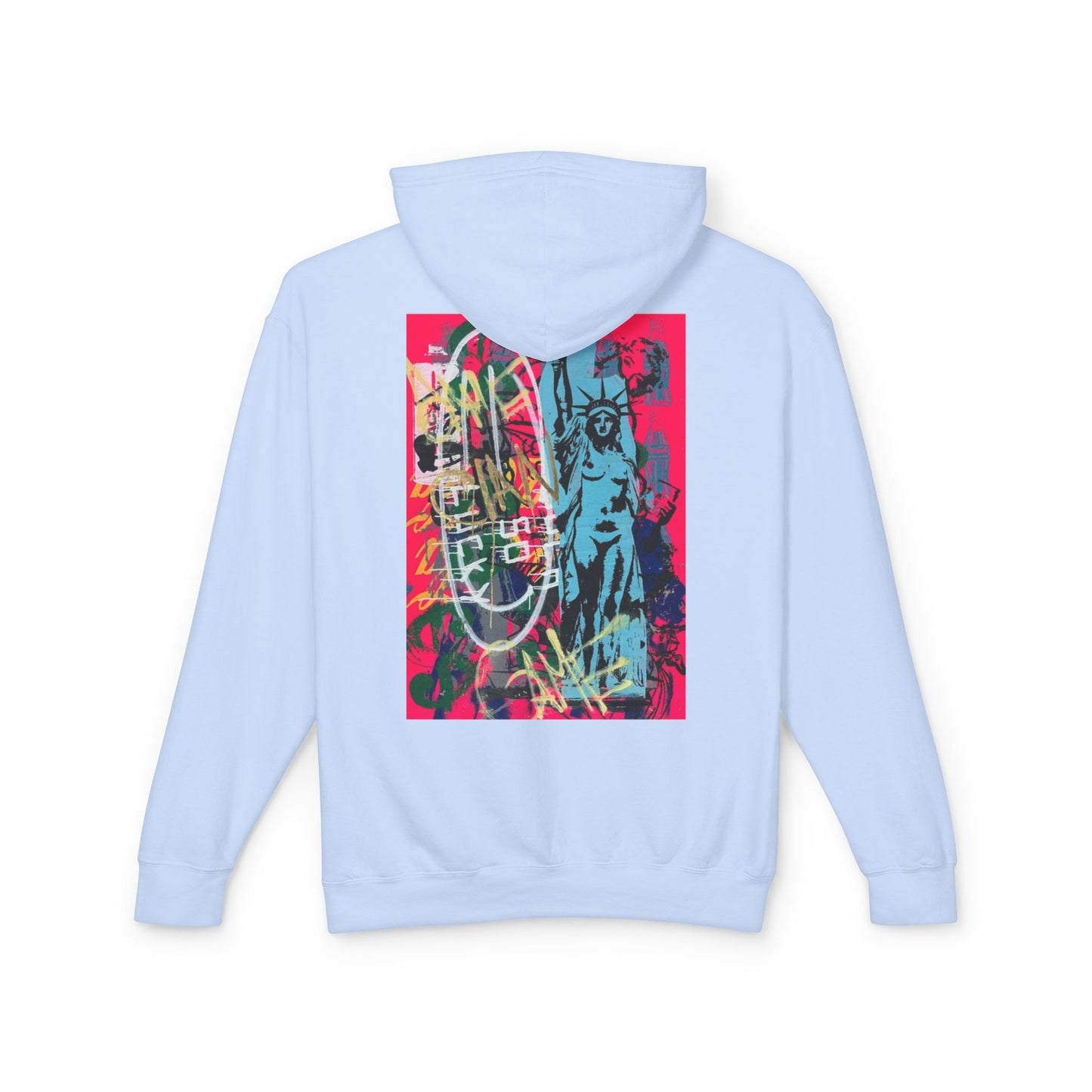 Vibrant Artistic Hoodie - Unisex Lightweight Hooded Sweatshirt with Urban Design