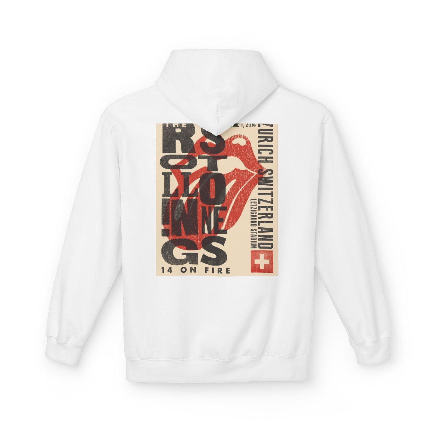 Retro Rock Band Fleece Hoodie - Unisex Softstyle with Vintage Concert Design