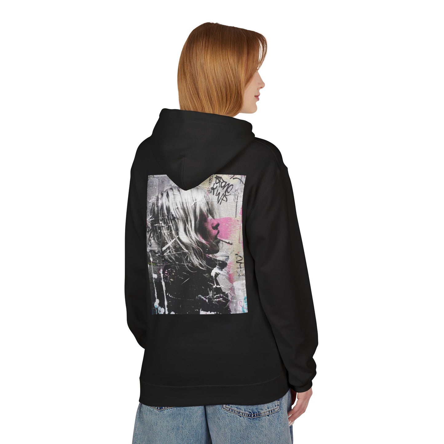 Urban Art Unisex Fleece Hoodie - Graffiti Style Graphic Design