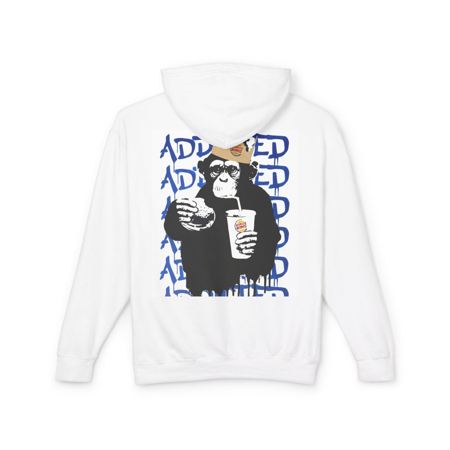Unisex Lightweight Hooded Sweatshirt - Fun Monkey Design