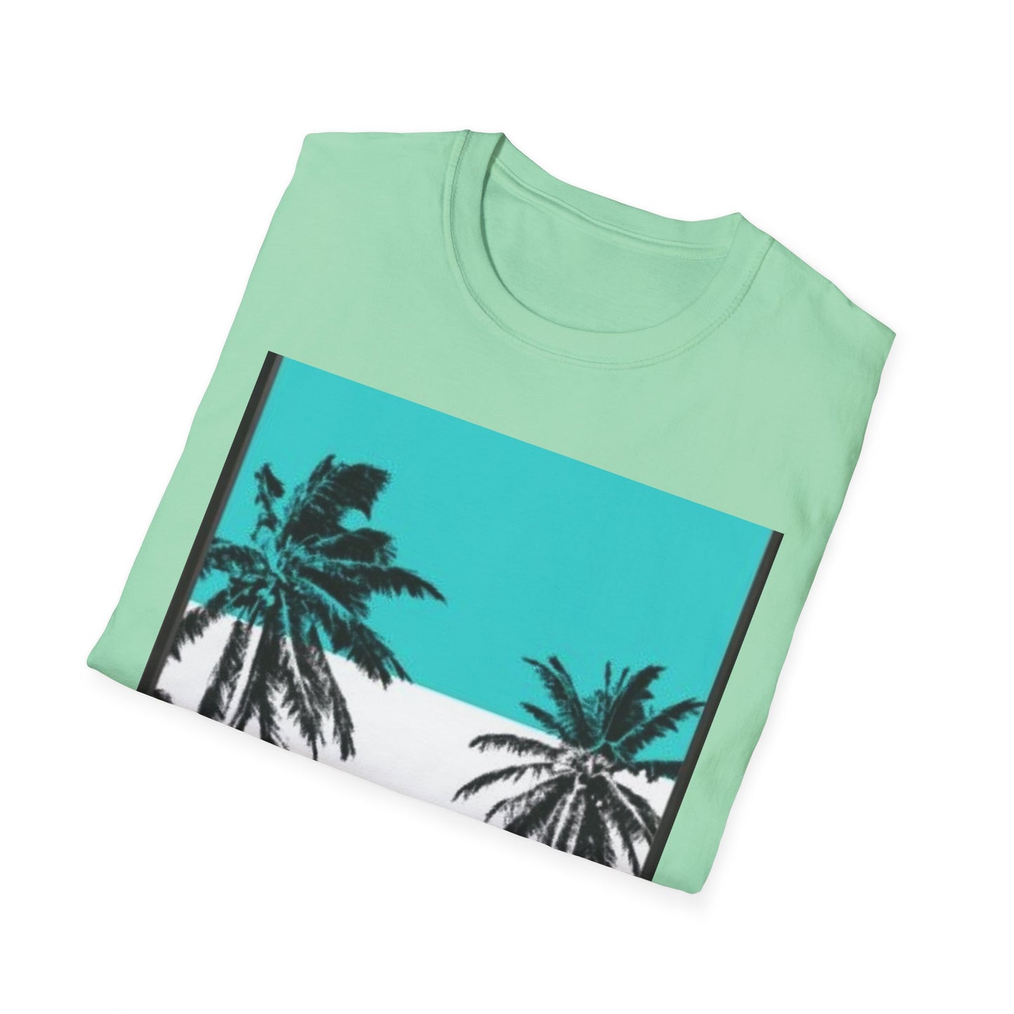 Tropical Palm Tree T-Shirt, Beach Vibes Tee, Summer Casual Wear, Vacation Top, Unisex Softstyle Shirt, Gift for Nature Lovers