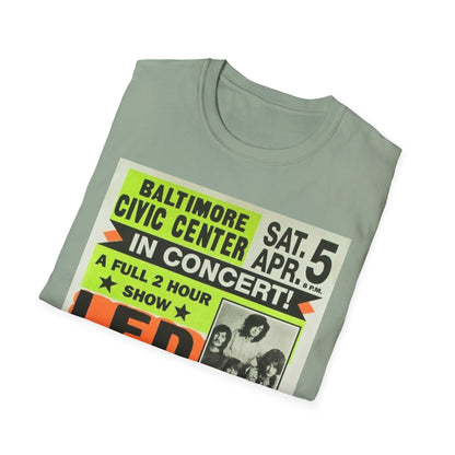 Retro Concert Tee - Led Zeppelin Vintage Style T-Shirt, Music Lovers Gift, Unisex Graphic Tee, Nostalgic Band Shirt, Rock Concert Wear