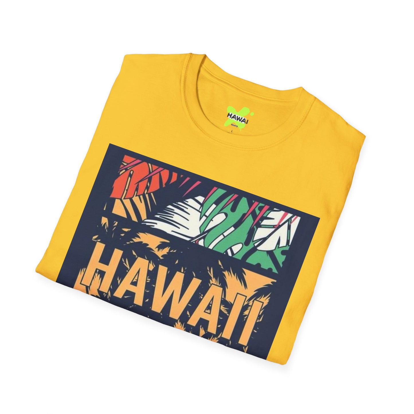 Hawaii Themed Unisex Softstyle T-Shirt | Tropical Vibes Tee
